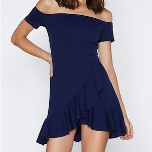 🅽🅴🆆 𝙉𝘼𝙎𝙏𝙔 𝙂𝘼𝙇 Show Me Off-The-Shoulder Mini Dress, black, size 6